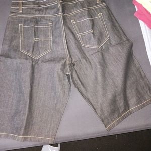 Black jean shorts